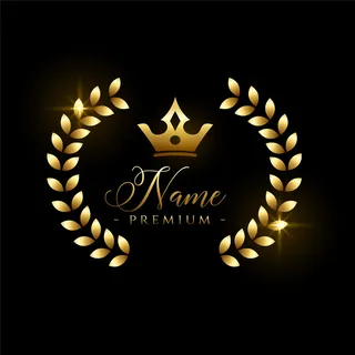 带叶子花环的徽标