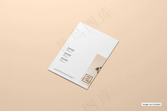 双折小册子模型样机psd模版下载