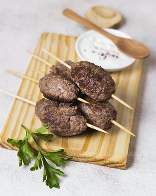 美味的阿拉伯快餐串