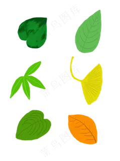 秋天树叶植物可商用元素