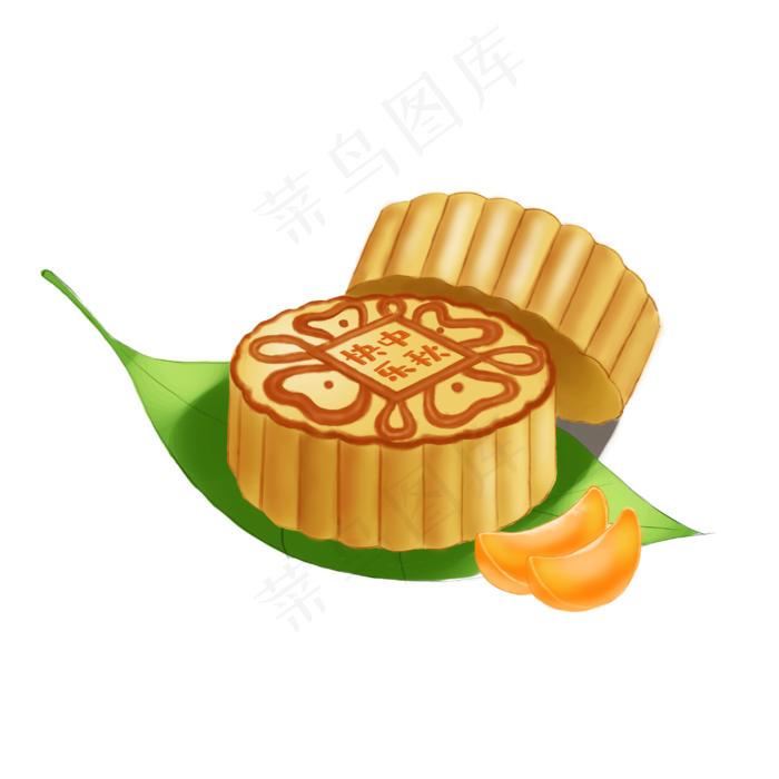 中秋节两块月饼(3000X3000(DPI:300))psd模版下载
