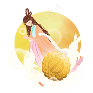 嫦娥奔月中秋月饼png 嫦娥奔月中秋月饼png