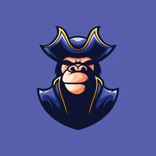 海盗大猩猩设计插图