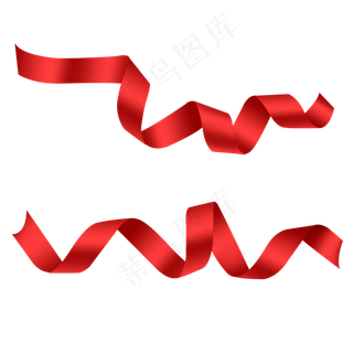 红色飘带丝带