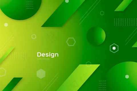 带有绿色形状的抽象背景