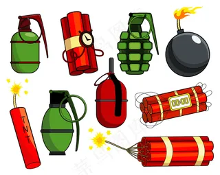 复古风格的波普艺术炸弹收藏