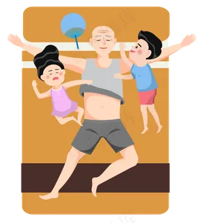 重阳陪伴爷爷的孙子