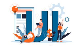 用户界面。为用户改进应用程序app界面。现代技术概念。插图