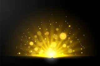 闪亮的日出光效果