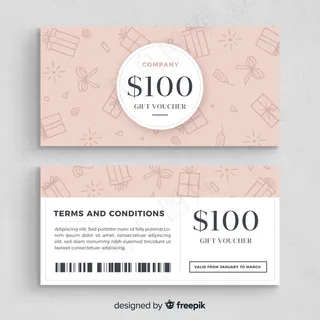 手绘细节礼品券