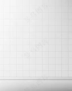 卫生间白瓷砖墙面及地面