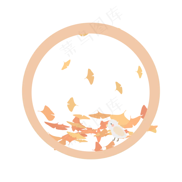 二十四节气立秋PNG边框(2000X2000(DPI:300))psd模版下载