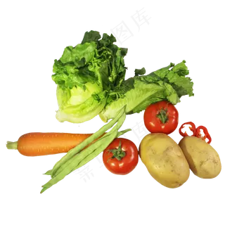生菜豆角土豆胡萝卜西红柿蔬菜组 生菜豆角土豆胡萝卜西红柿蔬菜组