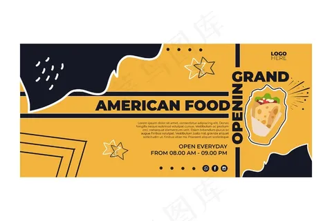 美国食品横幅banner 美国食品横幅banner