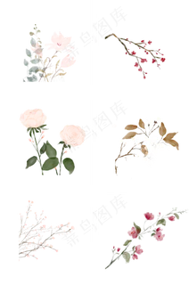 古风花朵树杈鲜花 古风花朵树杈鲜花