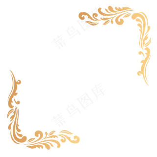 2021新年金色花纹边框