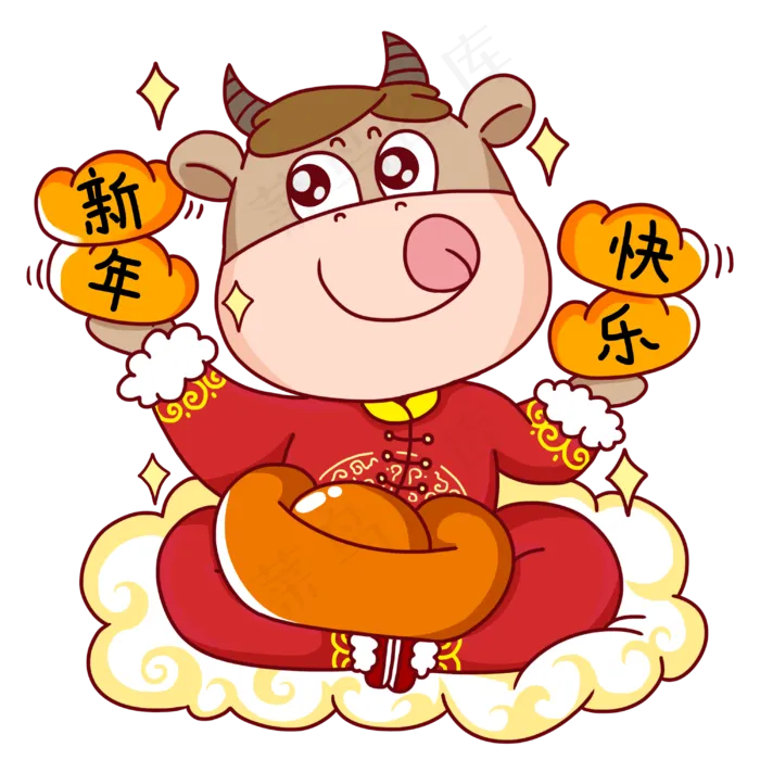 牛年大吉(3000X3000(DPI:300))psd模版下载