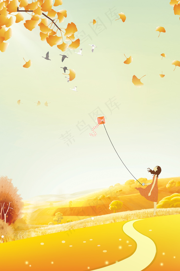 创意合成秋天背景