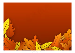 秋天秋季树叶剪纸