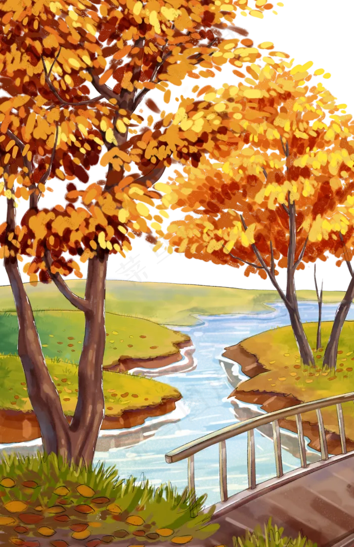 秋天风景(1943X3000(DPI:96))psd模版下载