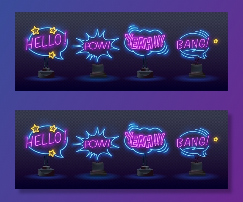 小丑霓虹灯招牌