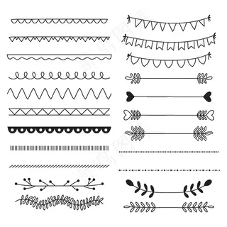 手绘装饰分隔包