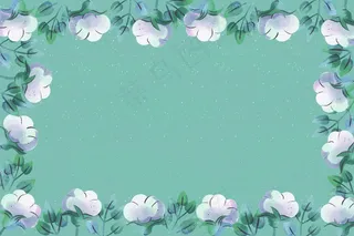 复制空间蓝色花卉背景