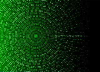 绿色二进制网络电路未来技术概念背景