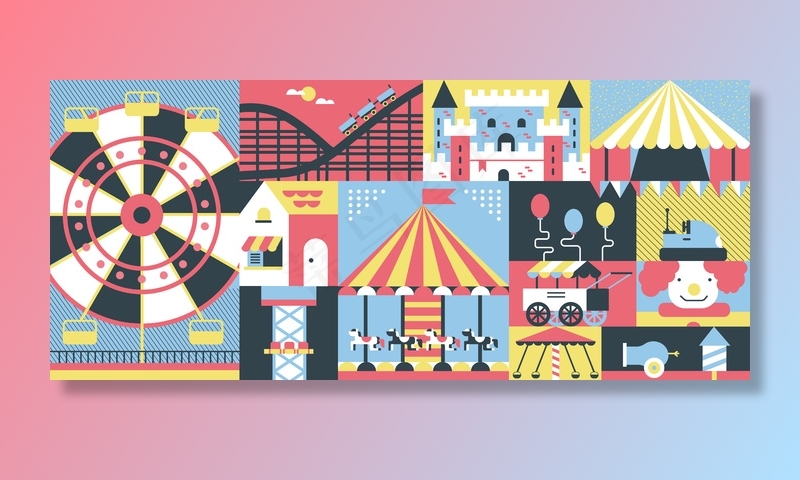 游乐园概念背景