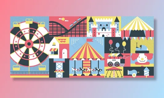 游乐园概念背景