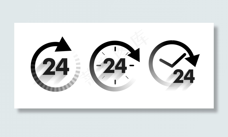 以箭头样式设置的服务日图标