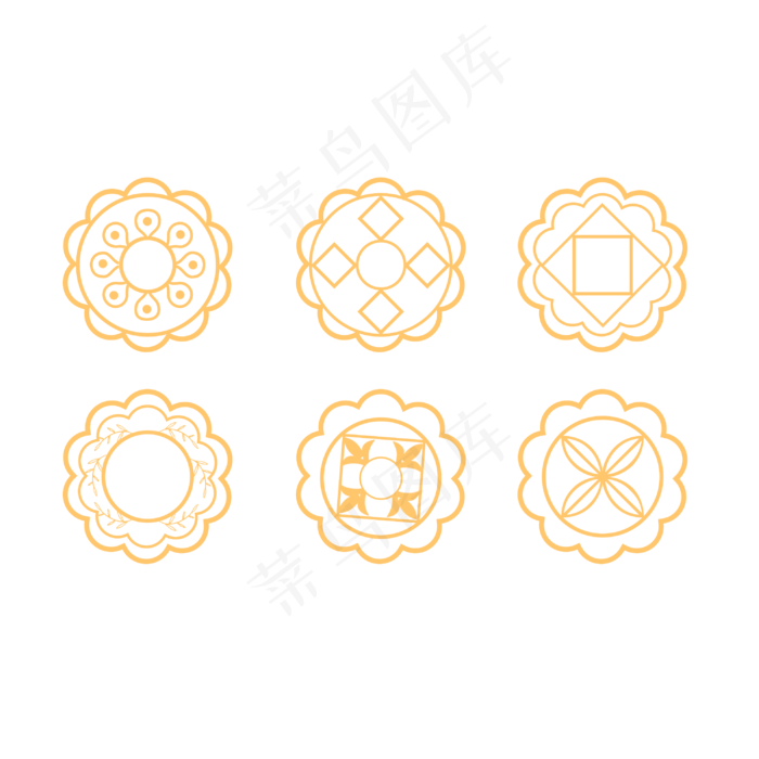 中秋月饼图标(3000X3000(DPI:300))psd模版下载