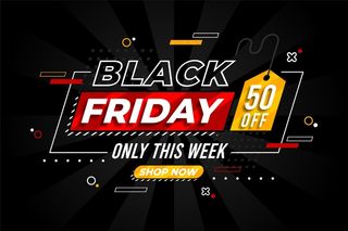平面设计黑色星期五概念