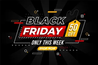 平面设计黑色星期五概念