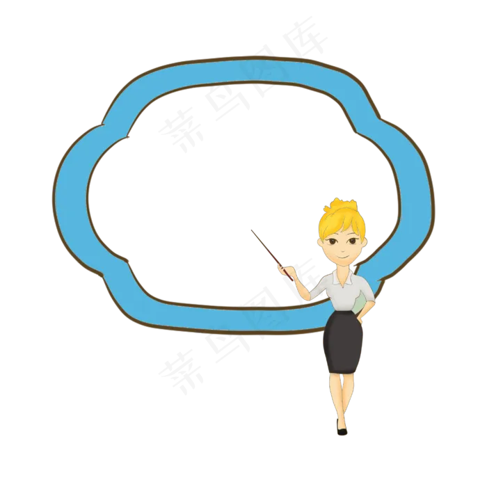 教课老师边框(3000X3000(DPI:300))psd模版下载