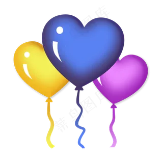 情人节彩色爱心告白气球