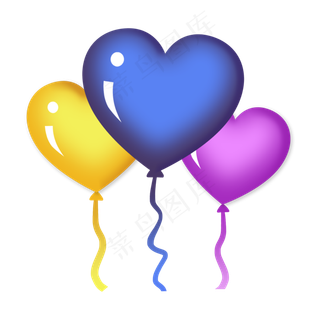 情人节彩色爱心告白气球