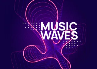 渐变派对背景，动态流畅的形状和线条。