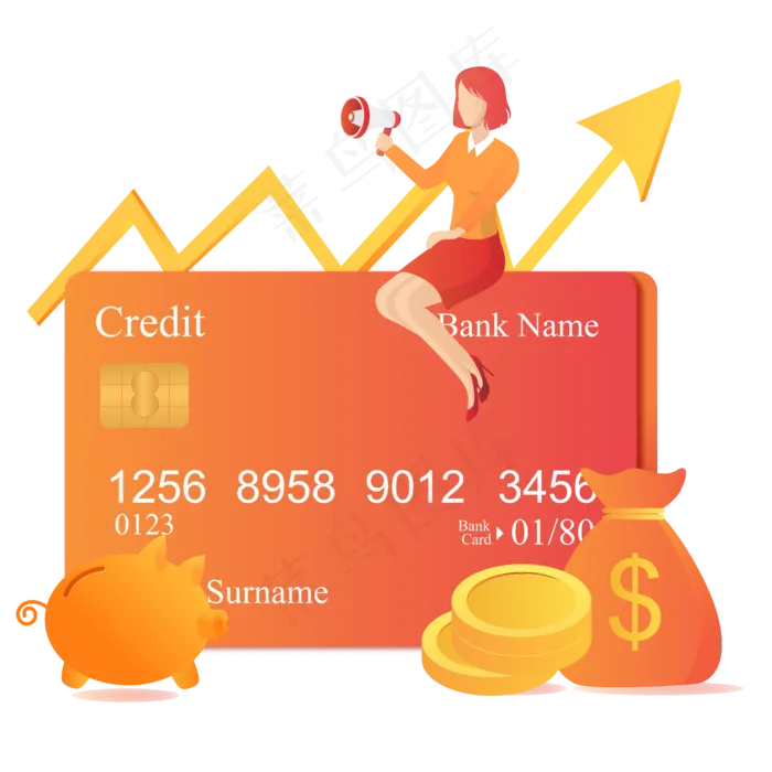 金融银行卡矢量图(5000*5000px 300 dpi )ai矢量模版下载