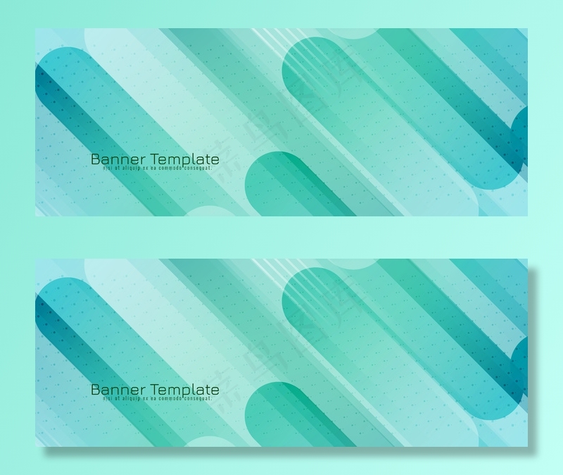现代绿色几何横幅banner设计矢量eps,ai矢量模版下载