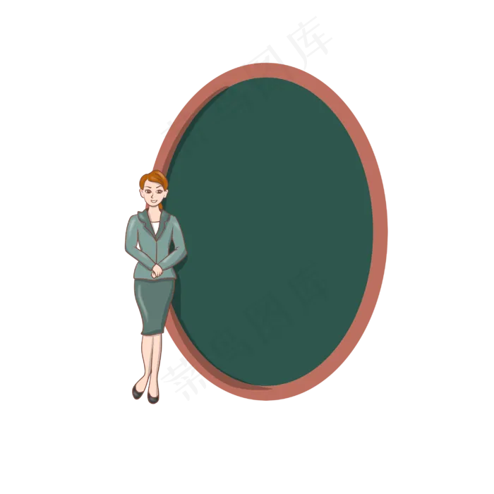 椭圆教师节边框(3000X3000(DPI:300))psd模版下载