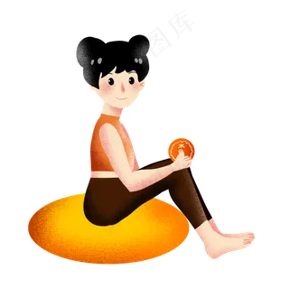 中秋节吃月饼女孩