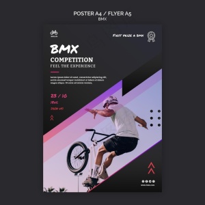 Bmx竞赛海报模板