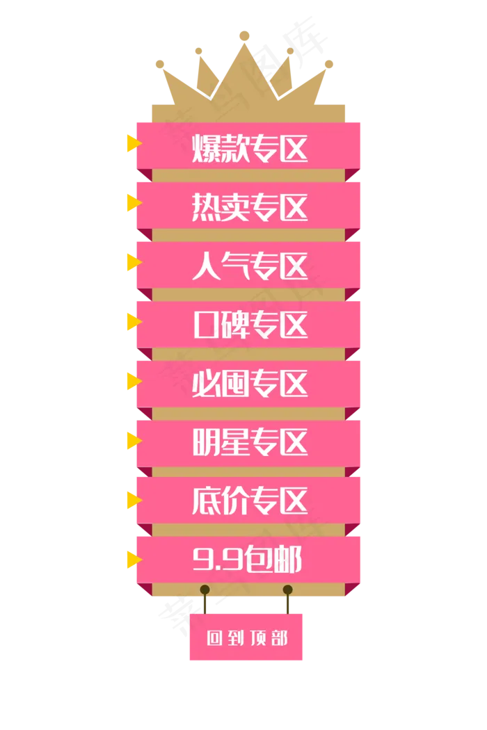 淘宝悬浮导航栏(2000*3000px 300 dpi )ai矢量模版下载