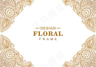 民族装饰金花背景