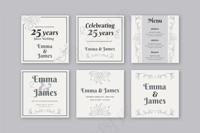 25周年纪念模板eps,ai矢量模版下载