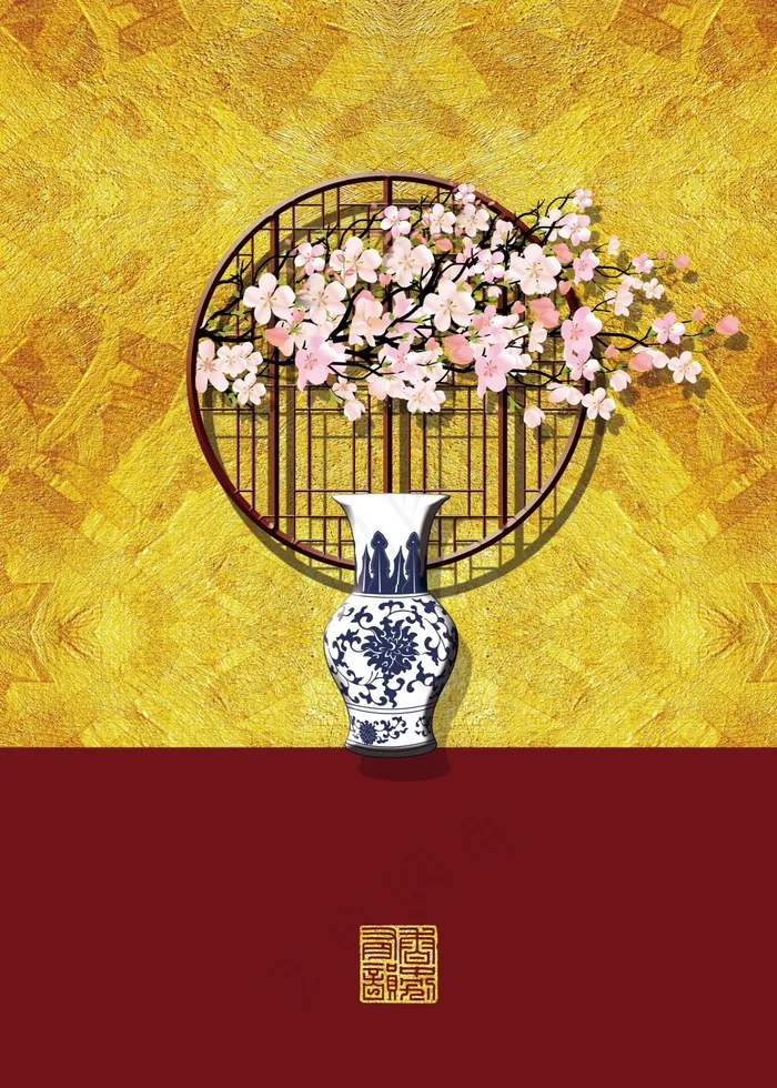 中国风背景 古典背景psd模版下载