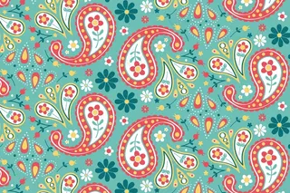 创意佩斯利图案与色彩元素