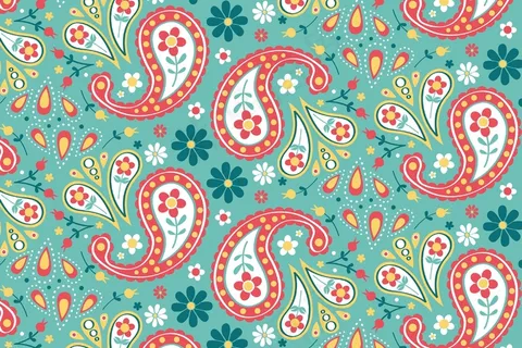 创意佩斯利图案与色彩元素 创意佩斯利图案与色彩元素