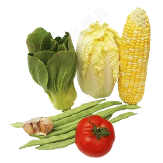 蔬菜玉米西红柿豆角蔬菜组合